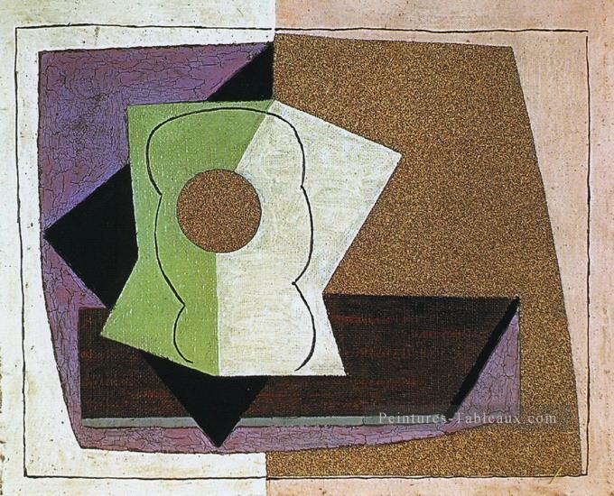 Verre sur une table 1914 cubiste Pablo Picasso Peintures à l'huile